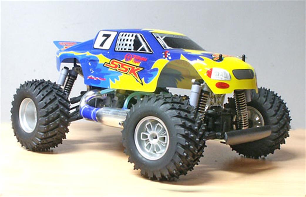 Thunder Tiger 1/10 6710-F32 SSK 4WD Nitro Monster Truck Yellow & Blue