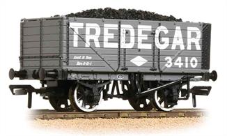 A detailed model of a 7 plank private owner open wagon with end door operated by the Tredegar colliery company. Wagon supplied complete with a load.Era 3. 1923-1947