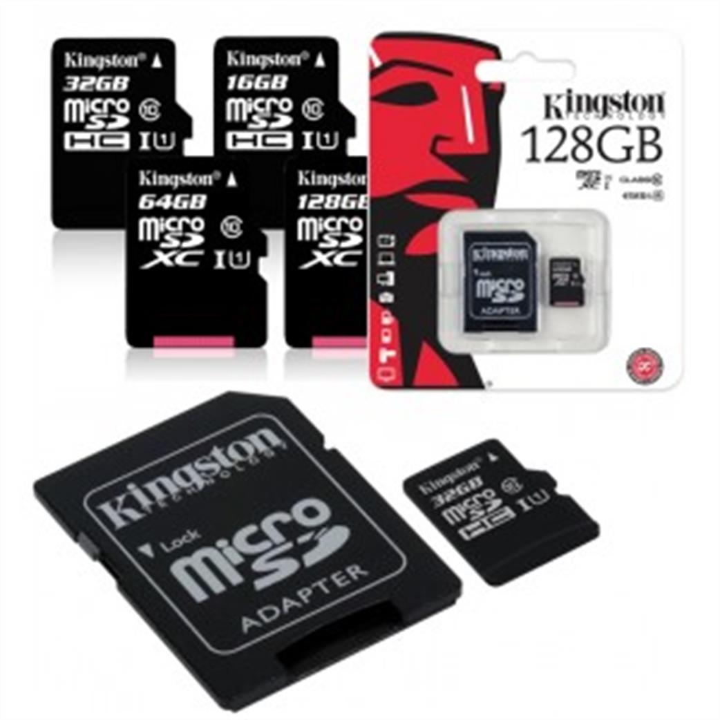 Kingston  SDC16GB 16GB MicroSDHC Card Class 10 with adapter