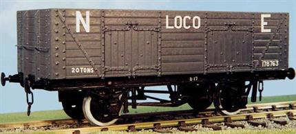 Plastic model kit of the LNER 20-ton wooden bodied locomotive coal wagon.Steam locomotives have a voracious appetite for coal and delivering this to sheds and depots in 20-ton wagons was more cost-effective than using small capacity wagons. The two sets of side doors helped the coaling crew to empty the wagons quickly when there was heavy demand. This LNER loco coal wagons dates from the 1930s and features the more unusual cupboard style doors which were favoured by the LNER. These wagons were withdrawn in the late 1960s as steam locomotives were replaced steadily through that decade.Supplied with metal wheels and 3 link couplings.
