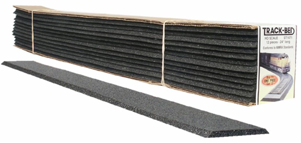Woodland Scenics ST1471 Track Bed Strips (Pack of 12) OO/HO