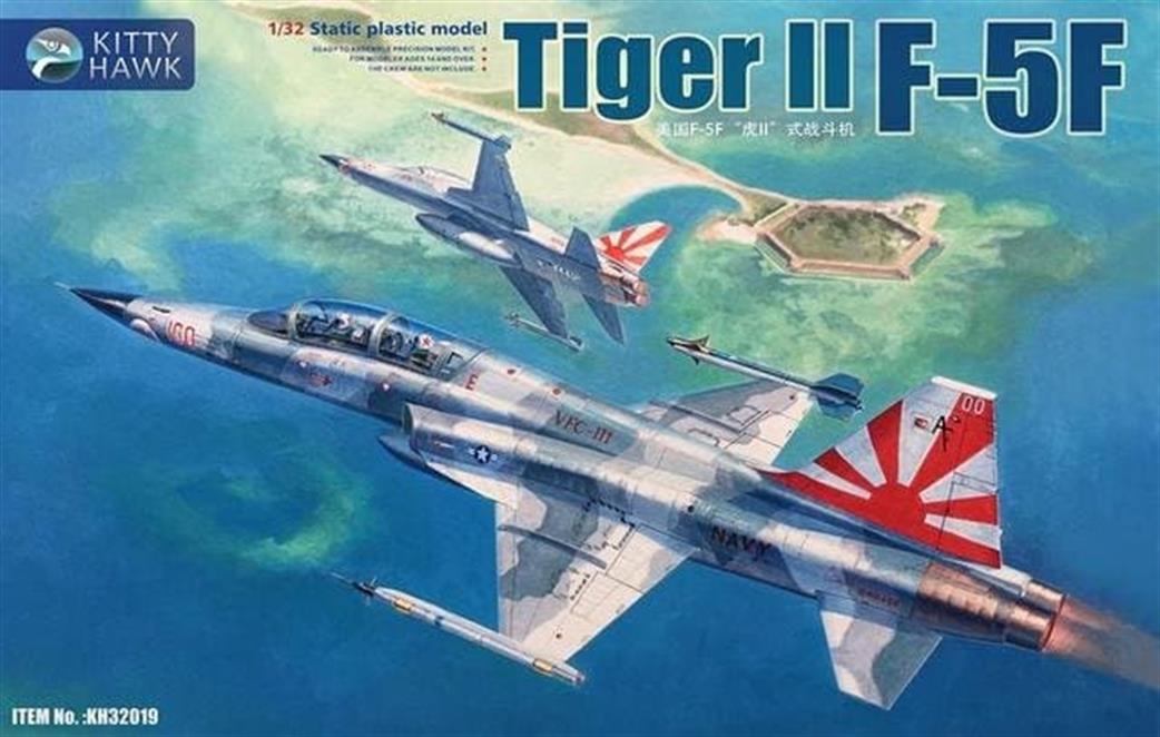 Kitty Hawk 1/32 32019 F-5F Tiger 11 USAF Trainer Quality Plastic Kit