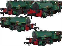 Double model pack of both Judy and Alfred finished in Port of Par lined dark green livery. Supplied in a presentation box.A pair of highly detailed and high specification models of the Port of Par Bagnall locomotives, two locomotives specially built to a very distinctive low profile and very familiar to enthusiasts from their industrial service up to 1977 and in preservation, immortalised in Rev. Awdry's to Thomas books.This model from Rapido Trains has been designed from original works drawings and examination of both engines. Packed in under the saddle tank is a smooth-running mechanism with flywheel, plunger pickups, a factory-installed speaker and a Next18 decoder socket, keeping the cab clear for backhead detail and allow a driver figure (not supplied) to be fitted. The tooling has been designed to accurately portray the slight differences between Alfred and Judy.