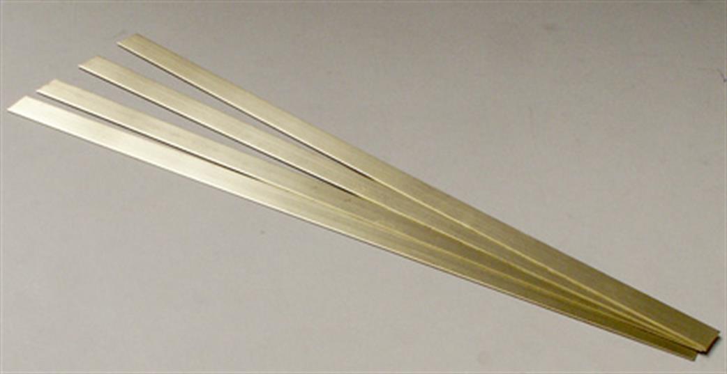 Albion Alloys  BS7M Brass Strip 6mm x 0.8mm Pack of 4