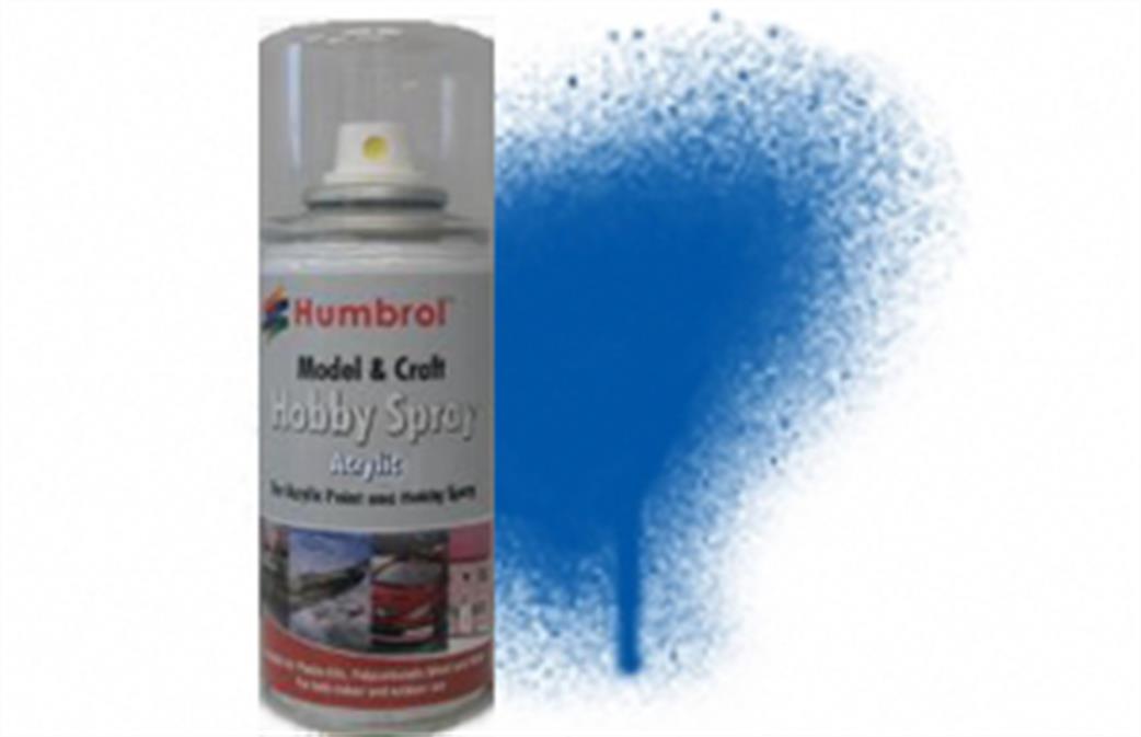 Humbrol AD6222 222 Moonlight Blue Gloss Acrylic Modellers Spray 150ml
