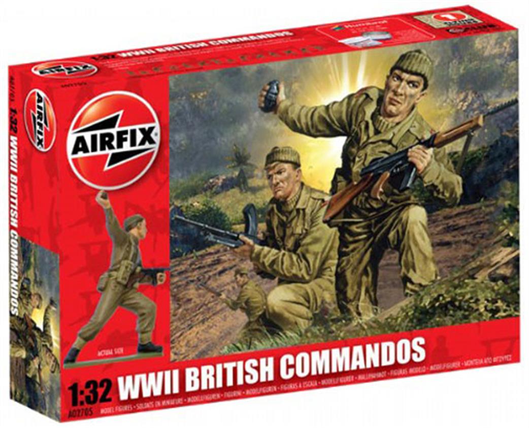 Airfix 1/32 A02705V British Commandos Vintage Classic Figure Set