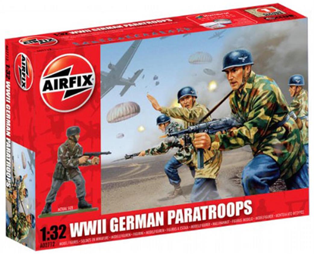 Airfix 1/32 A02712V German Paratroopers Plastic Figure Set