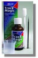 Track cleaning fluid for model railway and slot car tracks.Formualted to disolve oil and grease deposits to improve electrical conductivity. Guards against rust and wear. Compatible with plastic, foam, acrylic and enamel paints. 