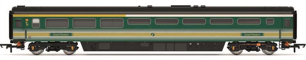 The Mk.3 Buffet coach is normally formed between the first and second class portions of the train.The buffet is usually equipped to supply a small number of meals if required, however the majority of the serving space is utilised as a buffet counter.