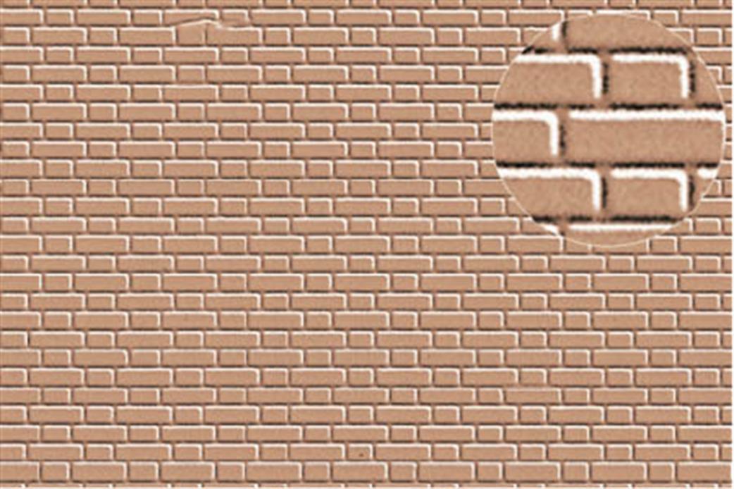 Slaters Plastikard OO 0409 Flemish Bond Brick Walling 4mm Scale Embossed Plasticard Grey