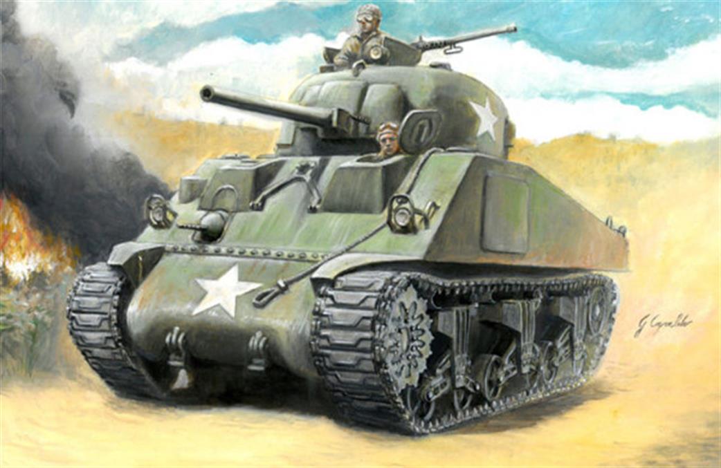 Italeri 1/56 W15651 Warlord Games WW2 US M4 Sherman 75mm Tank Kit