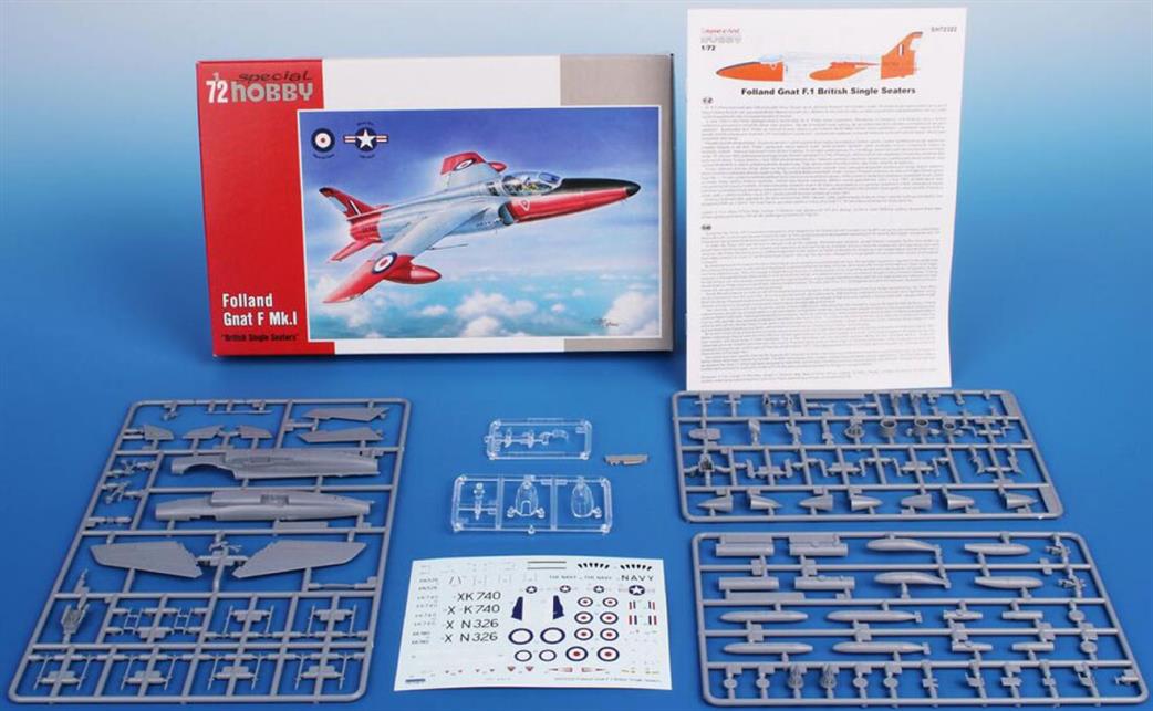 Special Hobby 1/72 72322 Folland Gnat Single Seat Fighter RAF Plastic Kit