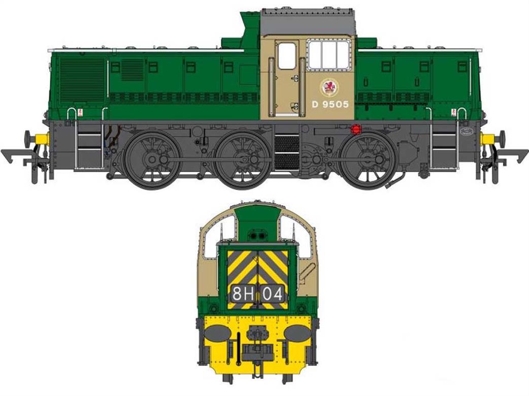 Heljan OO 1412 BR D9505 Class 14 Diesel Hydraulic Locomotive BR Green