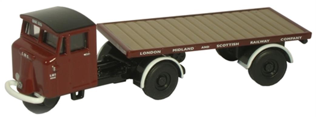 Oxford Diecast 1/76 76MH009 LMS Mechanical Horse Flatbed Trailer
