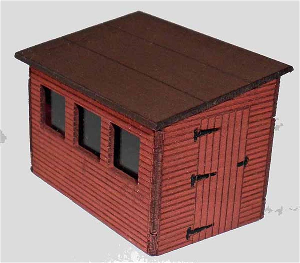 Ancorton Models OO 957-96 Garden Shed Laser Cut Wood Kit Flat Roof