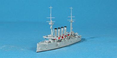 NEW for 2009! A superdetailed model of the first standard armoured cruiser design for the Royal Navy. 6 were built and 3 were sunk by a lone submarine on the same day (Aboukir, Cressy and Hogue)!