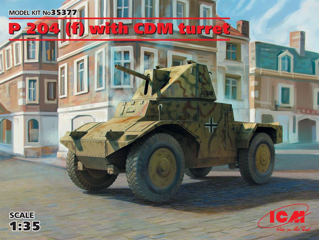 ICM 1/35 35377 P204 With CDM Turret German WW2 Armoured Car Plastic Kit