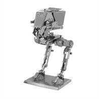 While not as imposing as its larger AT-AT walker cousin, the AT-ST nonetheless served as a significant addition to the Imperial side of battlefields in the Galactic Civil War. The two-man craft is lightly armed with chin-mounted laser cannons, and side-mounted weapon pods. The two-legged transport, dubbed the scout walker by many, serves as a reconnaissance and patrol vehicle, often flanking approaching AT-ATs and mopping up infantry that sneaks past the larger walkers. The Imperials used AT-STs in both the Battle of Hoth and the Battle of Endor. Superior detail in these do it yourself (DIY) models begin as a 4 inch steel sheet and when completed create a fabulous 3D miniature model. Easy to follow printed instructions included in every package. Build your entire collection today!  Difficulty: Moderate&nbsp;