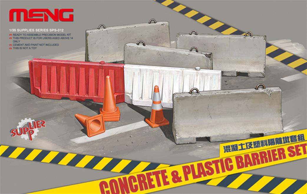 Meng SPS-012 Concrete & Plastic Barrier Set 1/35