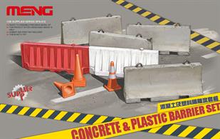 Meng 1/35th Scale plastic Kit set of a Concrete &amp; Plastic Barriers