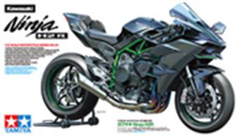 Tamiya 1/12 Kawasaki Ninja H2R Motorbike Kit 14131, Length: 172mm, width: 70mm, height: 97mm.Glue and paints are required