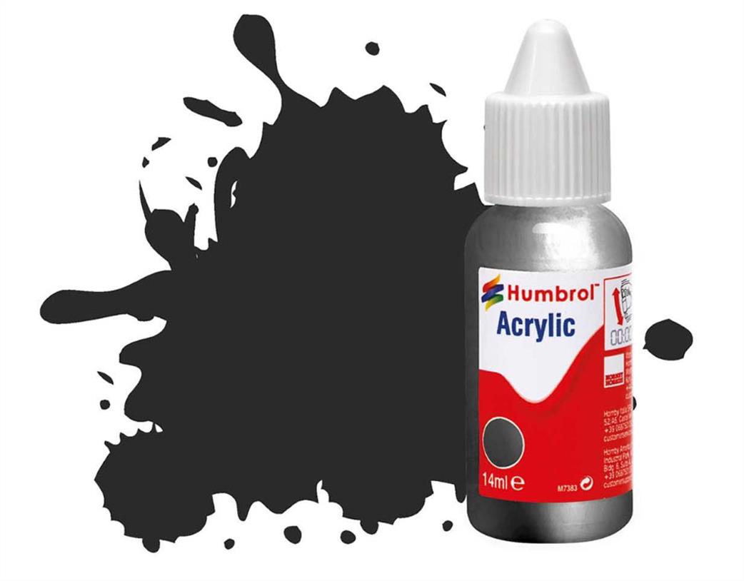 Humbrol  DB0053 53 Gunmetal Metallic 14ml Acrylic Paint Dropper Bottle