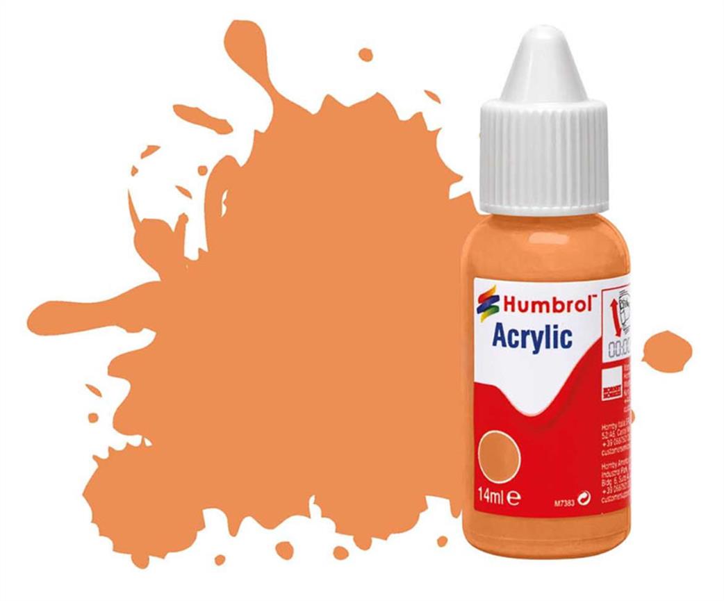 Humbrol  DB0061 61 Flesh Matt 14ml Acrylic Paint Dropper Bottle