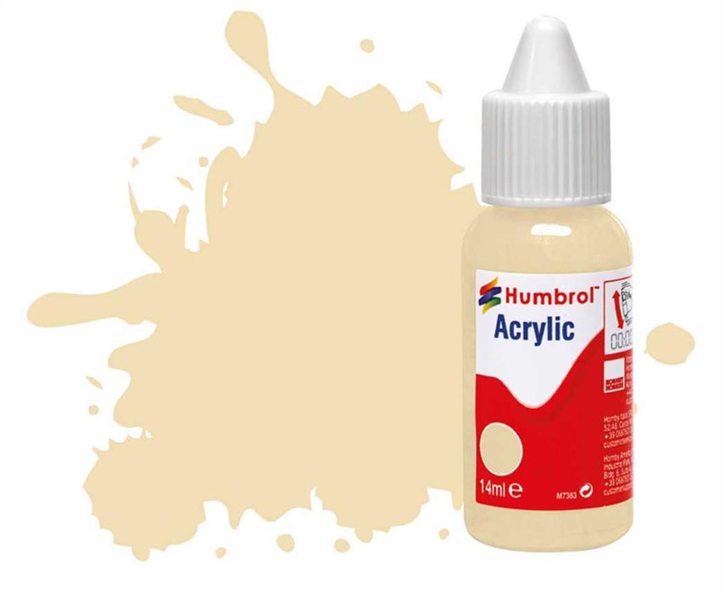 Humbrol  DB0071 71 Oak Satin 14ml Acrylic Paint Dropper Bottle