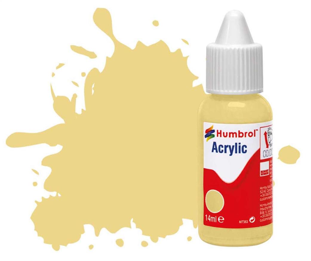 Humbrol  DB0103 103 Cream Matt 14ml Acrylic Paint Dropper Bottle