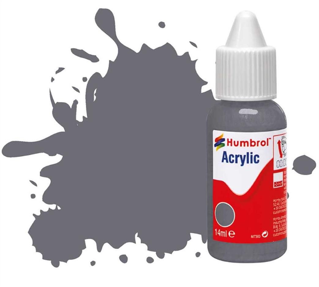 Humbrol  DB0123 123 Extra Dark Sea Grey Matt 14ml Acrylic Paint 14ml Dropper Bottle