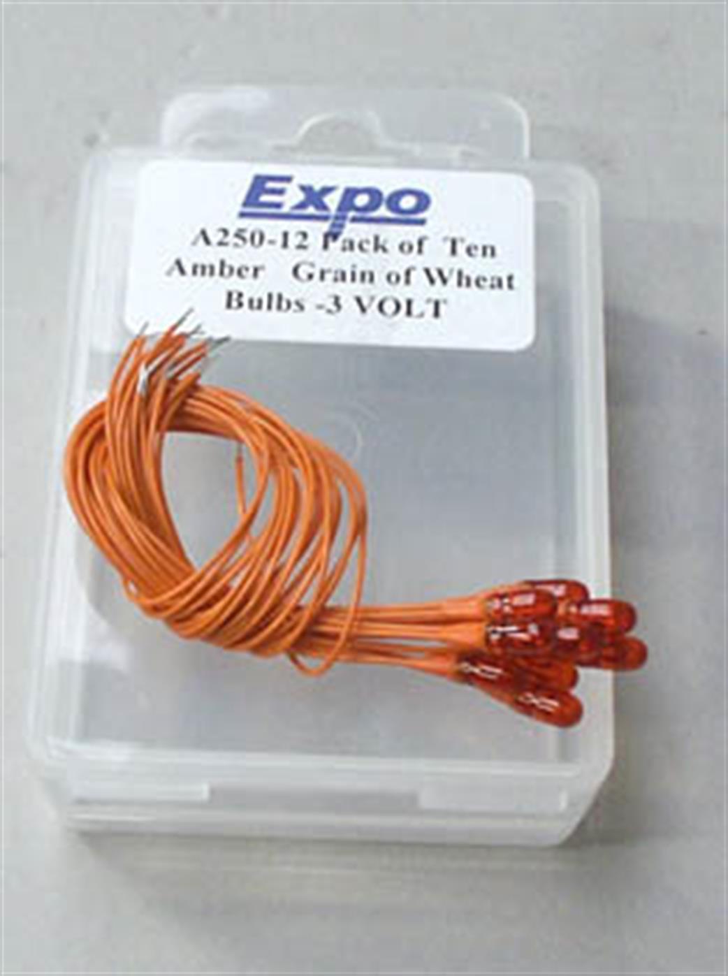 Expo  25012 Amber Grain of Wheat Bulbs 3v Pack of 10