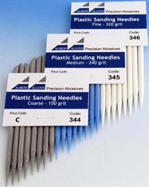 Albion Alloys 345 Plastic Sanding Needles Medium 240 Grit Pack of 8