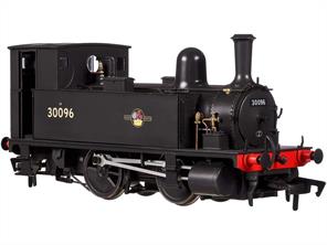 A finely detailed model of the L&amp;SWRs B4 class of 20 0-4-0 tank engines built between 1891 and 1893 for service at Southampton docks, Poole quay and other locations with sharply curved track where growing traffic levels needed steam-powered shunting engines to replace horses.Model finished as British Railways 30096 in the later British Railways black livery with lion holding wheel crest.