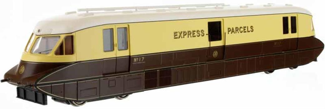 Dapol OO 4D-011-100 GWR Streamlined Parcels Railcar 17 Chocolate & Cream