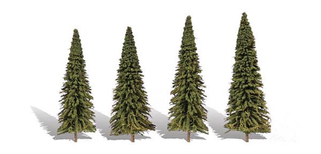 Woodland Scenics  TR3568 Classic Forever Green Spruce Trees 3 1/2 - 5 1/2in Pack of 4
