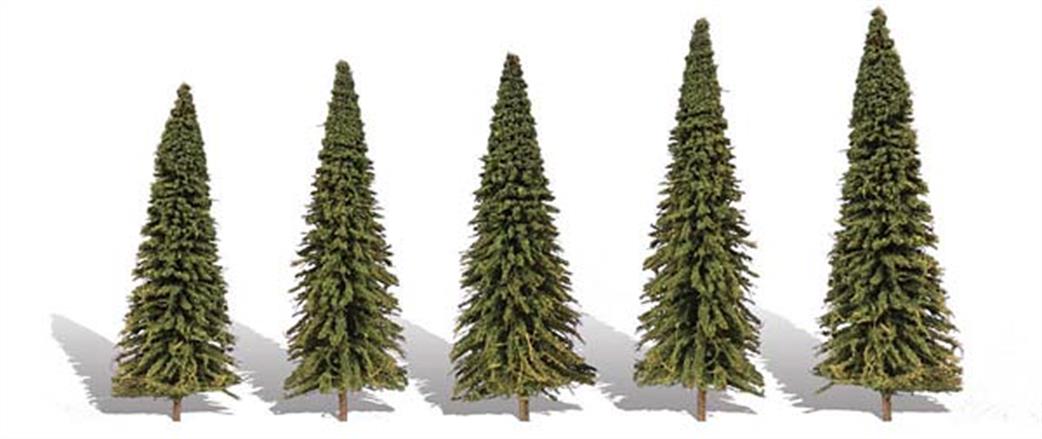 Woodland Scenics  TR3565 Classic Forever Green Spruce Trees 2 - 3 1/2in Pack of 5
