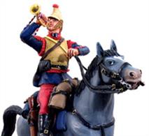 WBritain French Cuirassier Bugler Charging - 1914Using the outdated means of communication a bugler of the Cuirassiers blows the charge command to his fellow troopers.Limited Edition of 3002 Piece Set1/30 Scale Matt Finish 