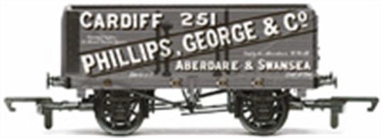 Hornby R6813 OO Gauge Phillips, George &amp; Co 7 Plank Open WagonModel of 7 plank open coal wagon 251 owned Phillips, George and company who operated depots in Cardiff, Aberdare and Swansea.