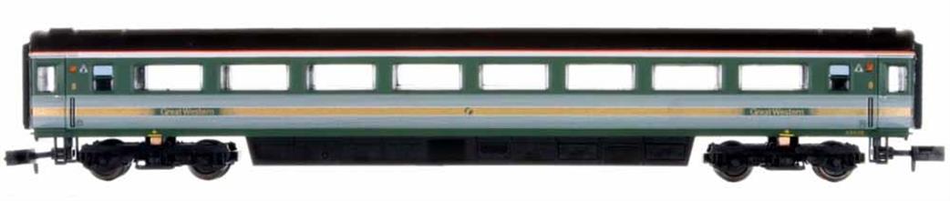 Dapol N 2P-005-341 First Great Western 42019 HST Mk.3 TSO Standard Class Coach Green Gold Stripe Fag Packet Livery