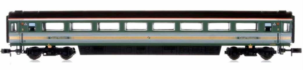 Dapol 2P-005-342 First Great Western 42020 HST Mk.3 TSO Standard Class Coach Green Gold Stripe Fag Packet Livery N
