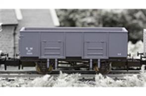 Model of a 20-ton steel bodied open coal wagon in GWR livery.The GWR promoted the use of these high capacity and durable 20-ton wagons in the 1930s, having used them for many years to haul locomotive coal. The company built a fleet of these wagons, hiring them to coal traders to encourage them to replace their old 10 and 12 ton capacity wooden wagons.This model is ideal for both commercial deliveries and company (locomotive) coal traffic.