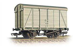 Finely detailed model of the distinctive Southern Railway 2+2 style planked box van, built for the LMS during WWII. The unusual roof outline of these vans has been captured well in this model.