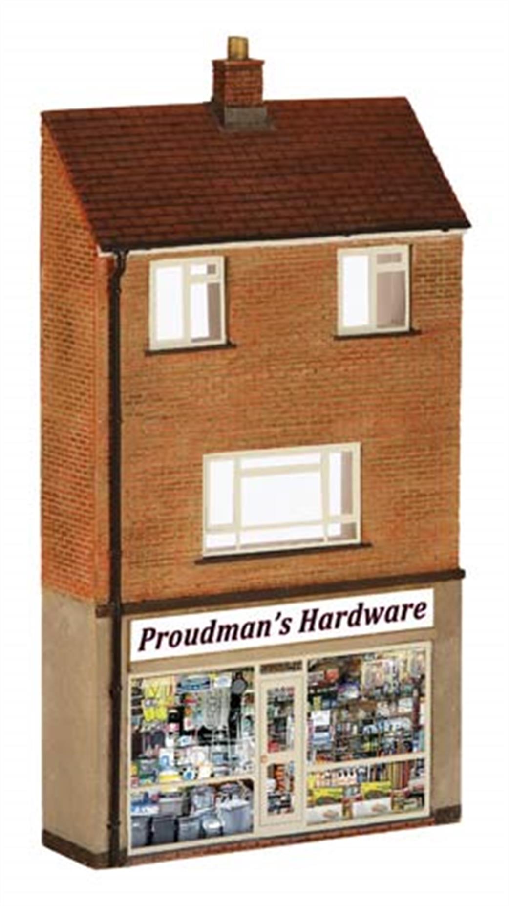 Bachmann 44-256 Scenecraft Low Relief Hardware Store with Maisonette OO