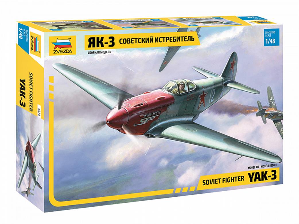 Zvezda 1/48 4814 YAK-3 soviet WW2 Fighter Kit