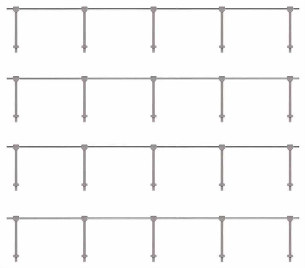 Ratio OO 143 Single Rail Handrail Stanchions