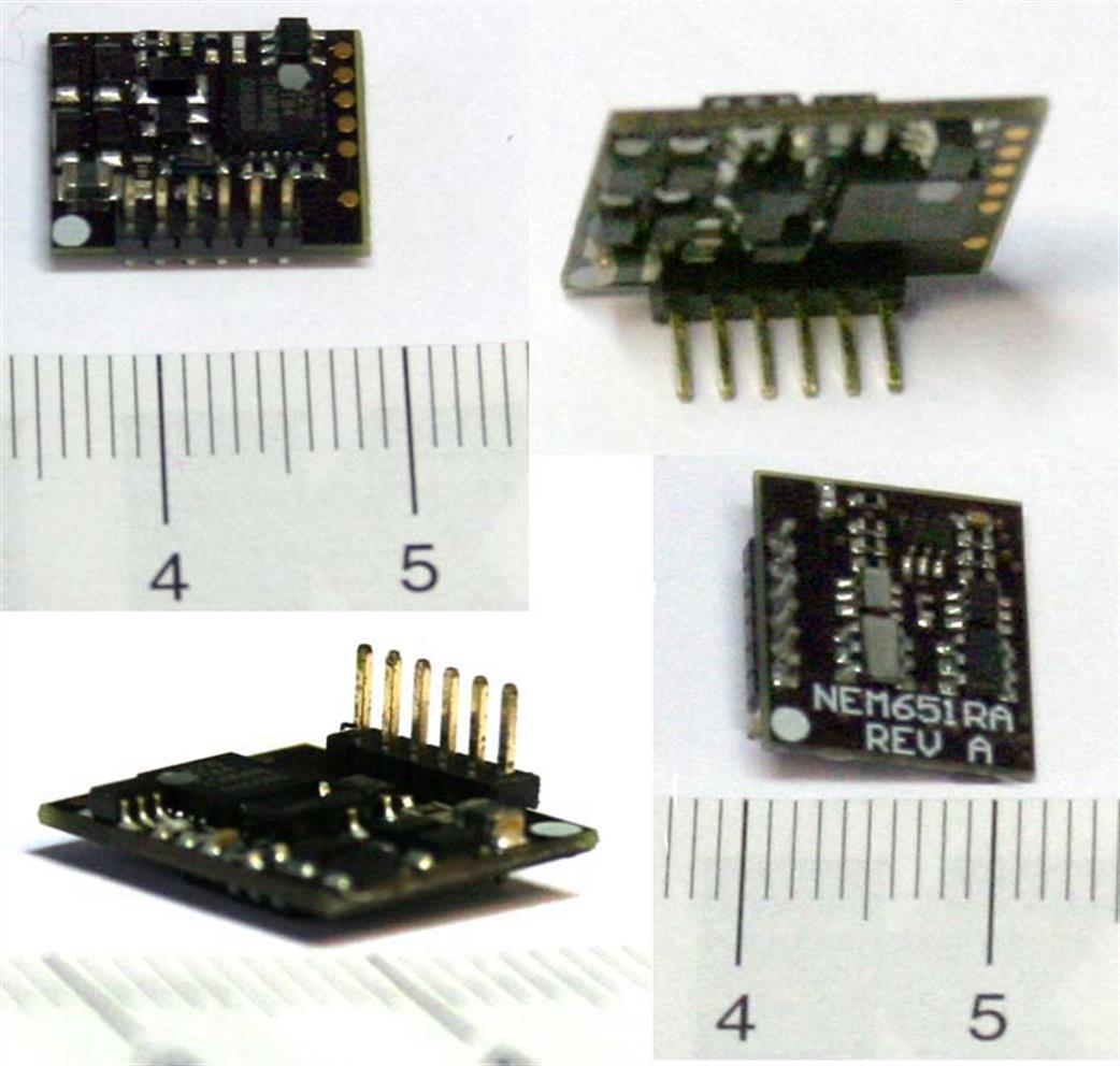 Bachmann  36-556RA 6-Pin Right-Angle DCC Locomotive Decoder 2 Functions