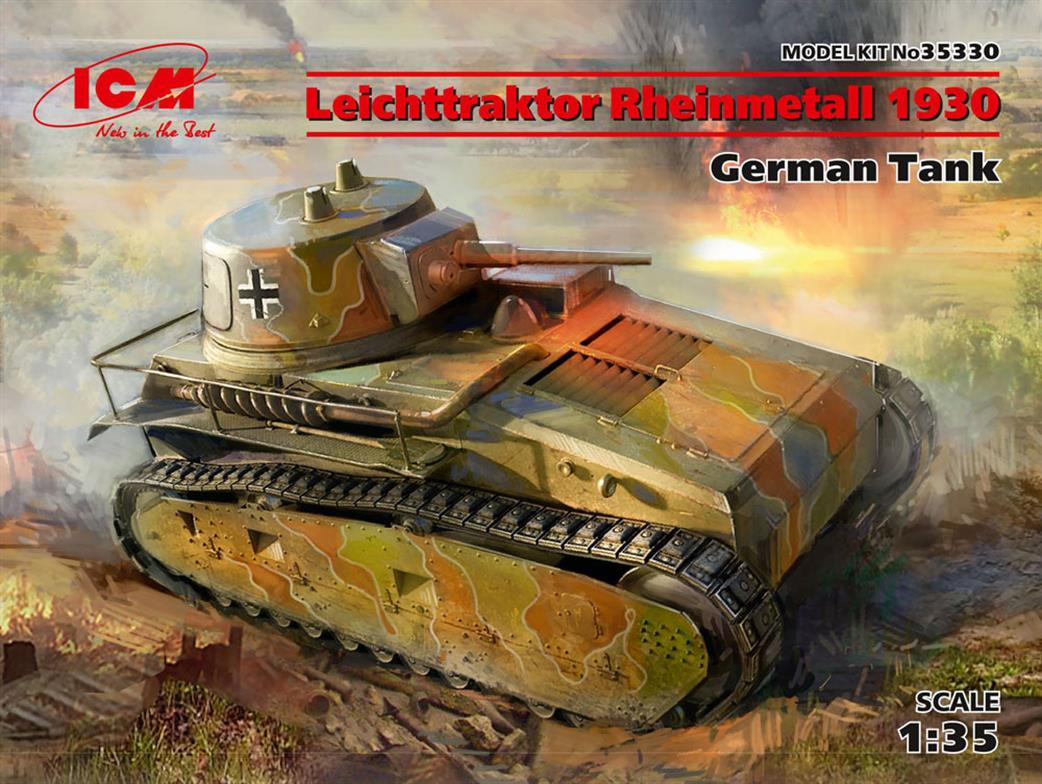 ICM 1/35 35330 Leichttraktor rheinmetall 1930 German Light Tank Plastic Kit