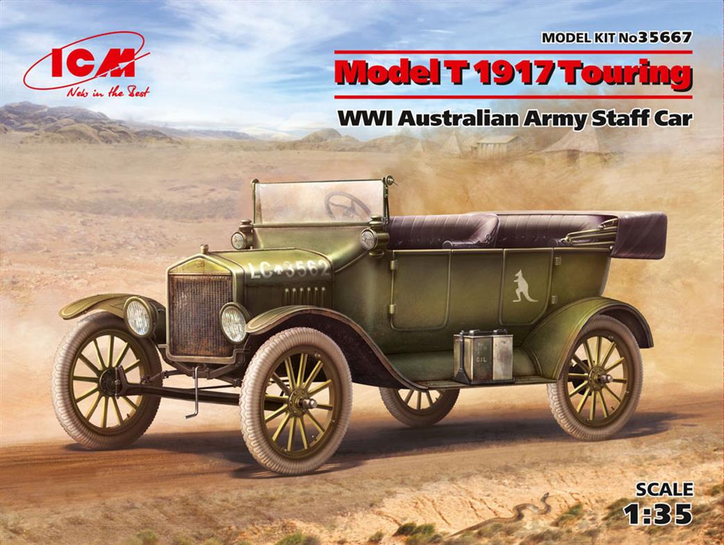 ICM 1/35 35667 Model T 1917 Touring Australian Army Plastic Kit
