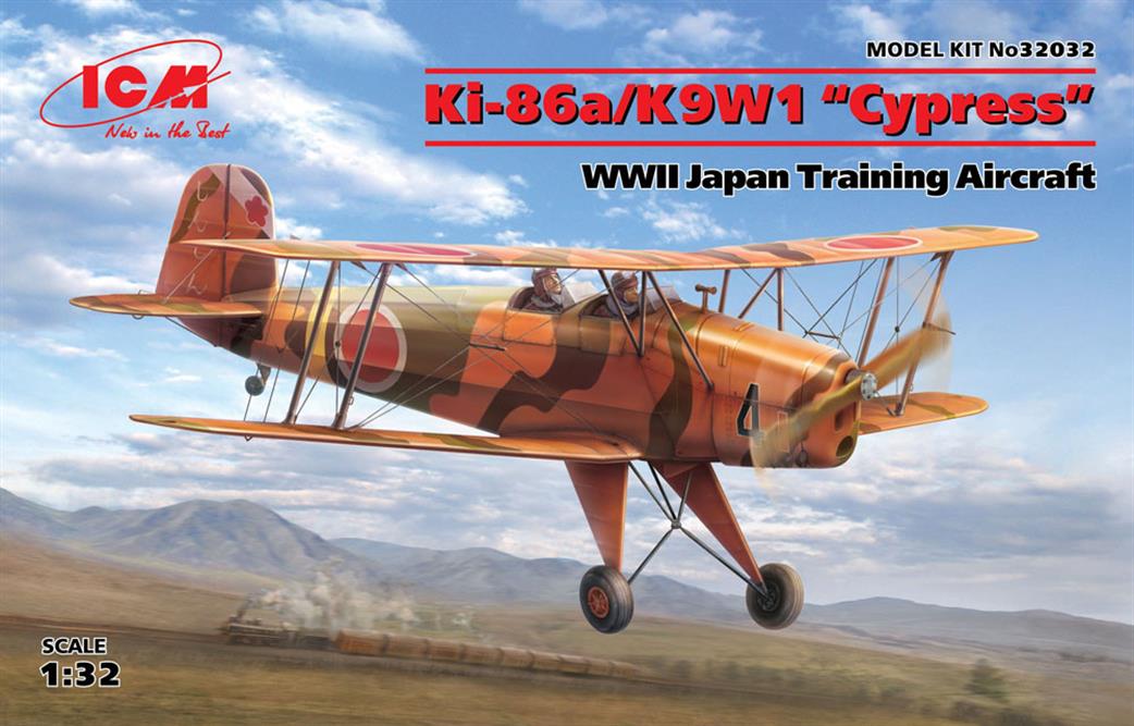 ICM 32032 Ki-86a/K9W Cypress WW2 Japanese Training Aircraft Plastic Kit 1/32