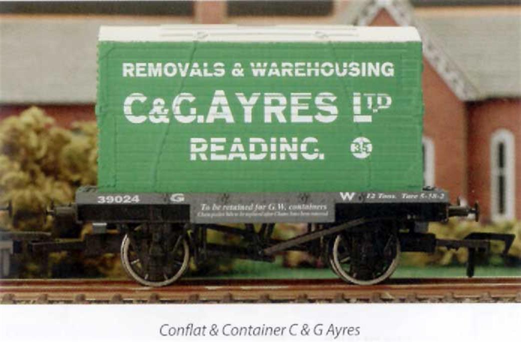 Dapol OO 4F-037-104 GWR Conflat Container Wagon with C&G Ayres Container